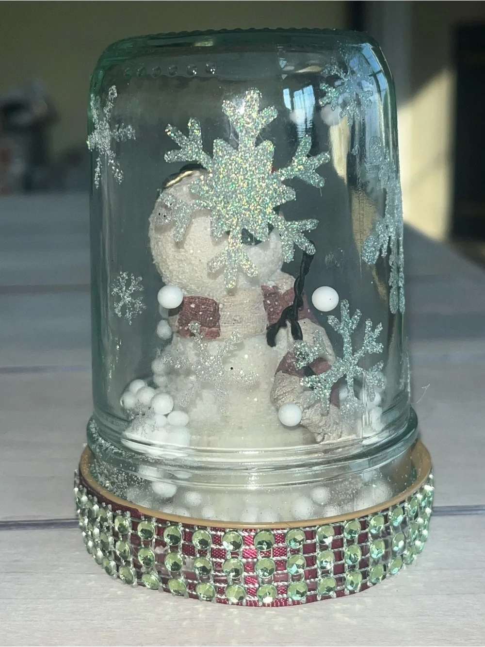 Set of Handmade Santa & Frosty Table or Mantle Christmas Decor